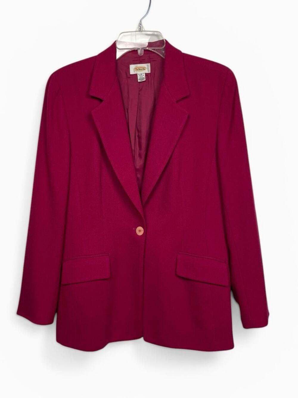 Talbots wool Deep Pink Single-Button Blazer size 8